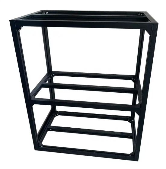 800mmx600mmx1200mm (LxWxH) Black Aquarium stand